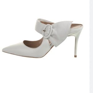 White Aquazzura open back heels worn best shoe